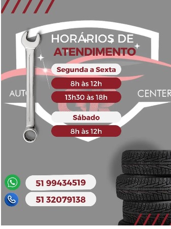 Horários de atendimento da GR Auto Center